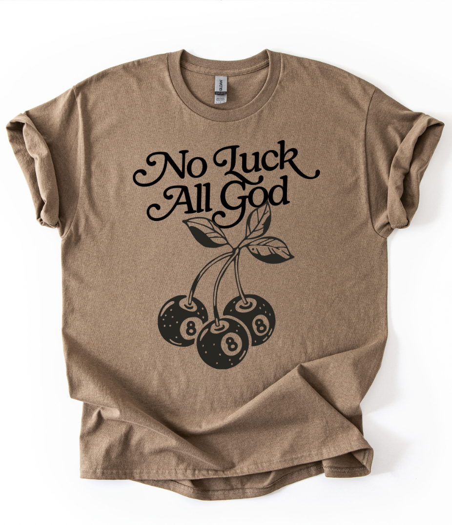 No Luck All God 8 Ball Cherries Graphic Top