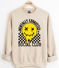 Mentally Exhausted Smiley Graphic Top