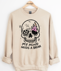 Need A Break Skull Graphic Top