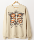 Pumpkin Ribcage Graphic Top