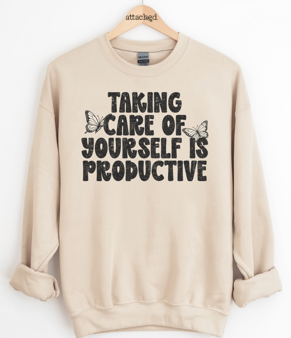 Taking Care Of Yourself Is Productive Graphic Top