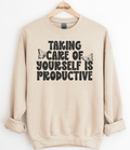 Taking Care Of Yourself Is Productive Graphic Top