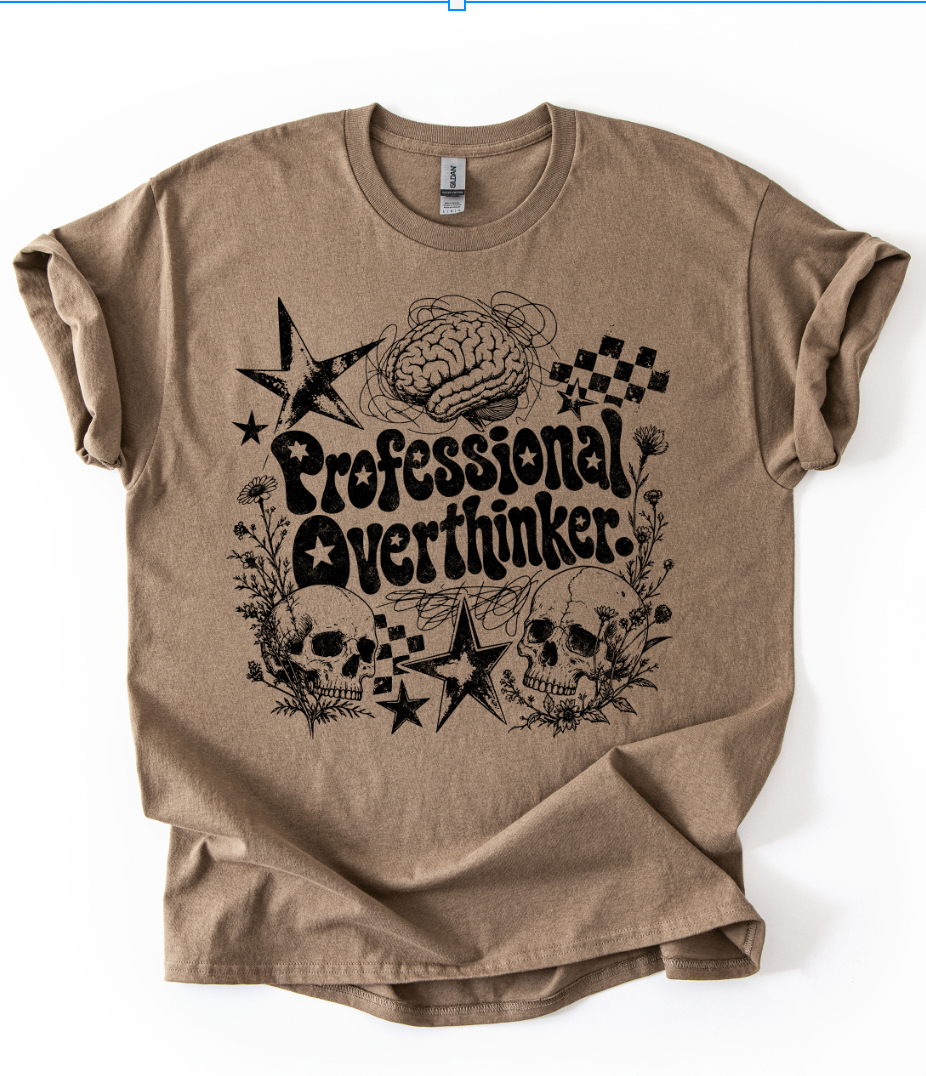 Edgy Professional Overthinker Graphic Top