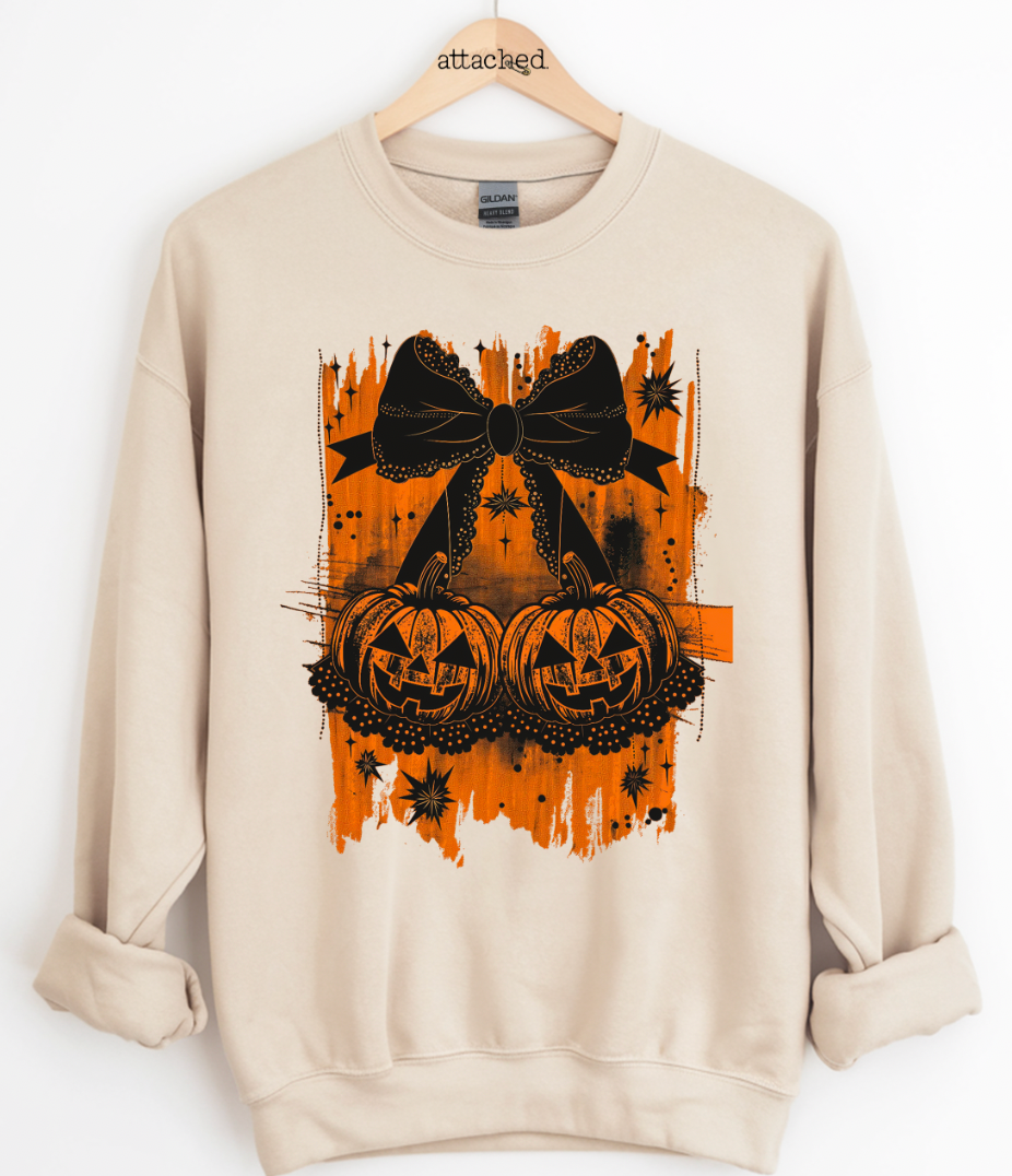 Spooky Pumpkin Cherries Graphic Top