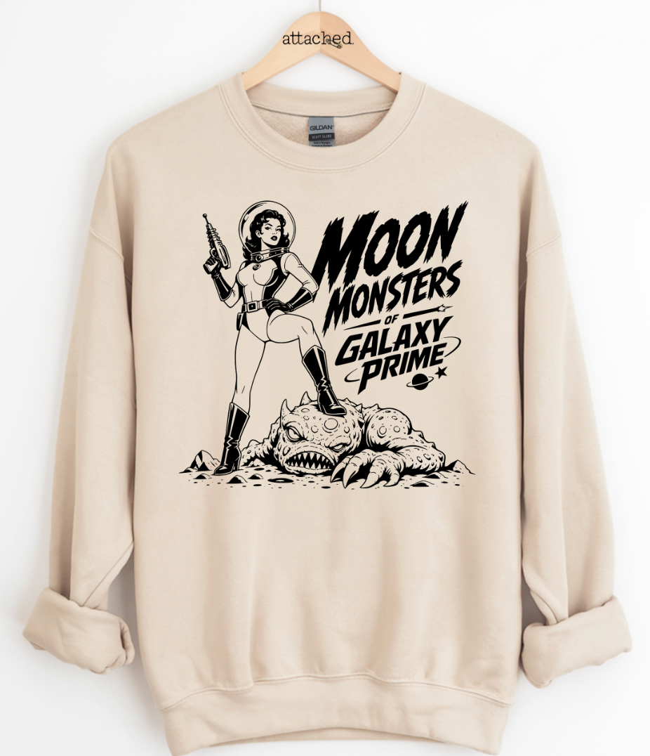 Moon Monsters Of Galaxy Prime Graphic Top