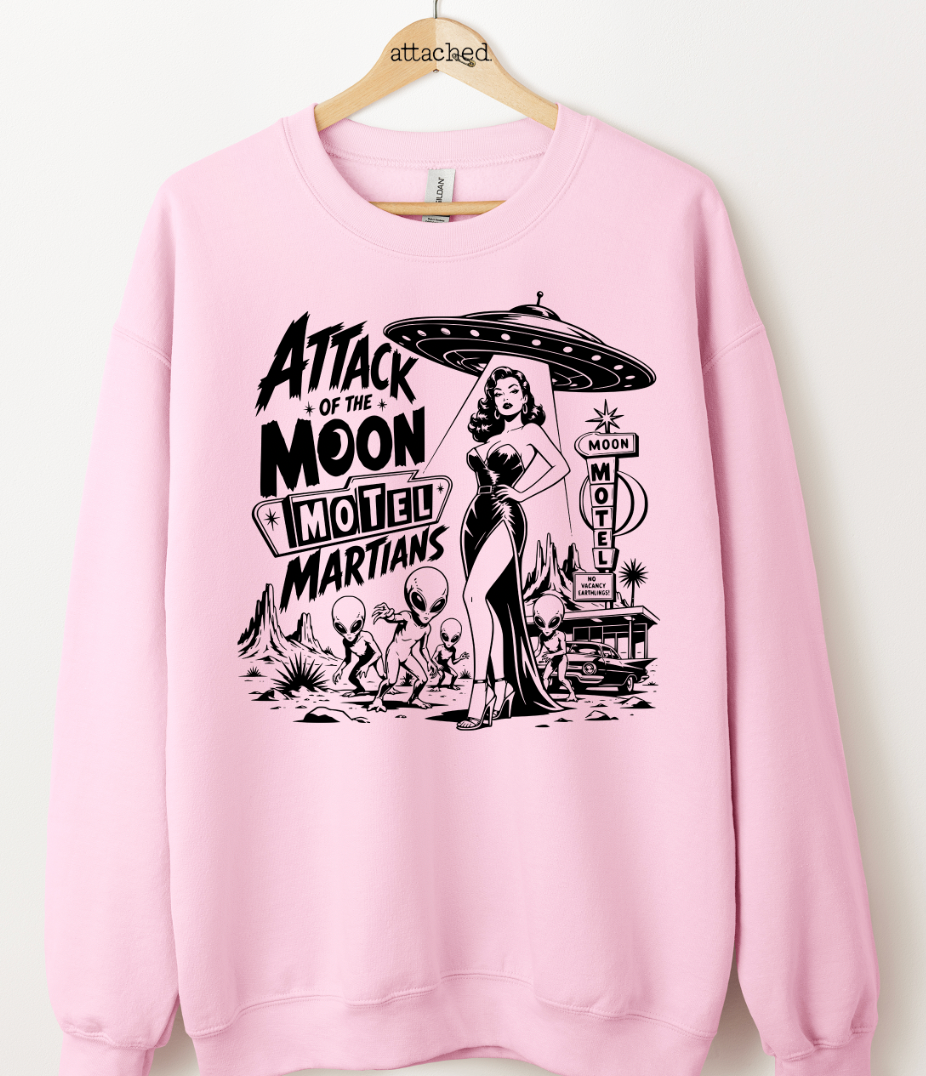Attack Of The Moon Motel Martians Graphic Top