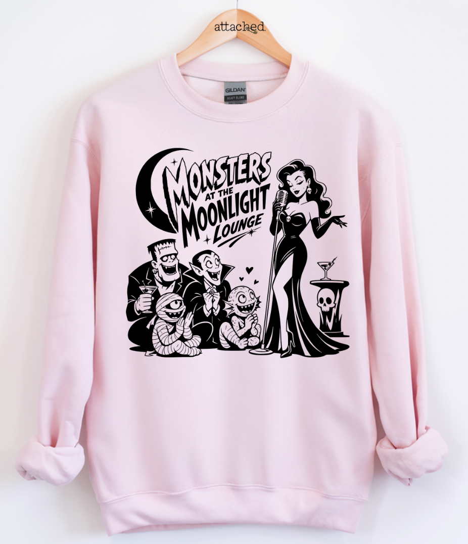 Monsters At The Moonlight Lounge Graphic Top