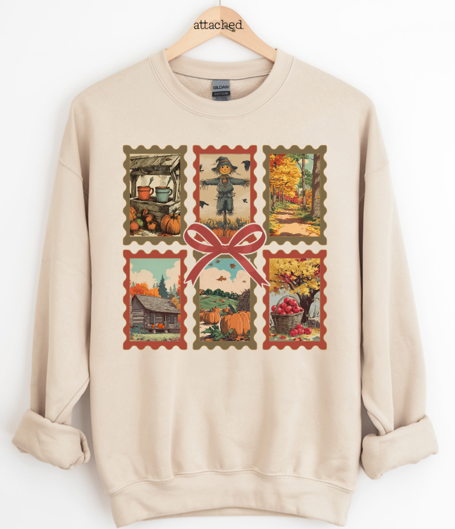 Fall Stamps Graphic Top
