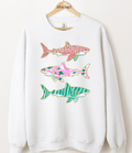 Colorful Sharks Graphic Top