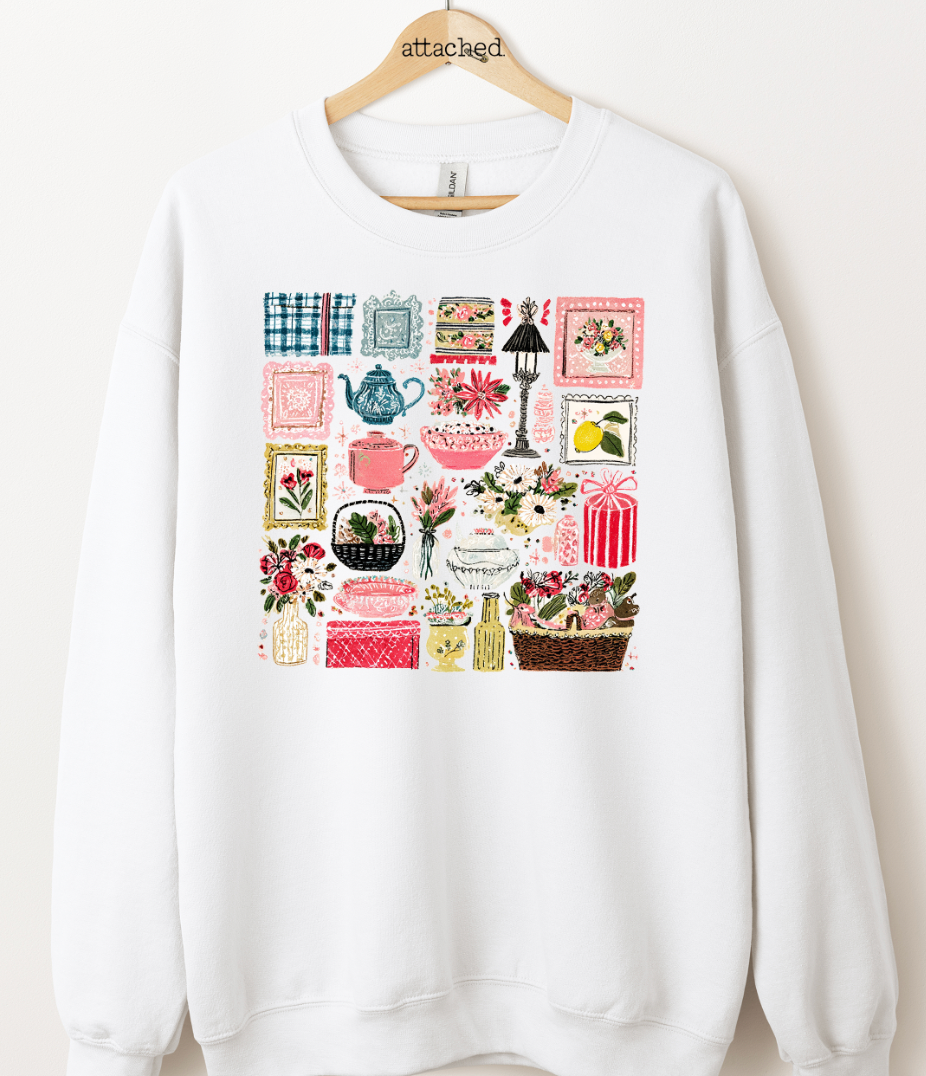 Vintage Vibes Collage Graphic Top