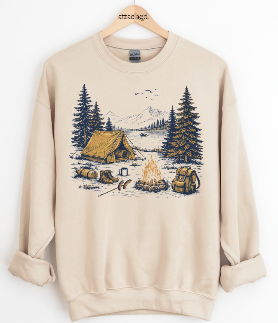 Camping Scene Graphic Top