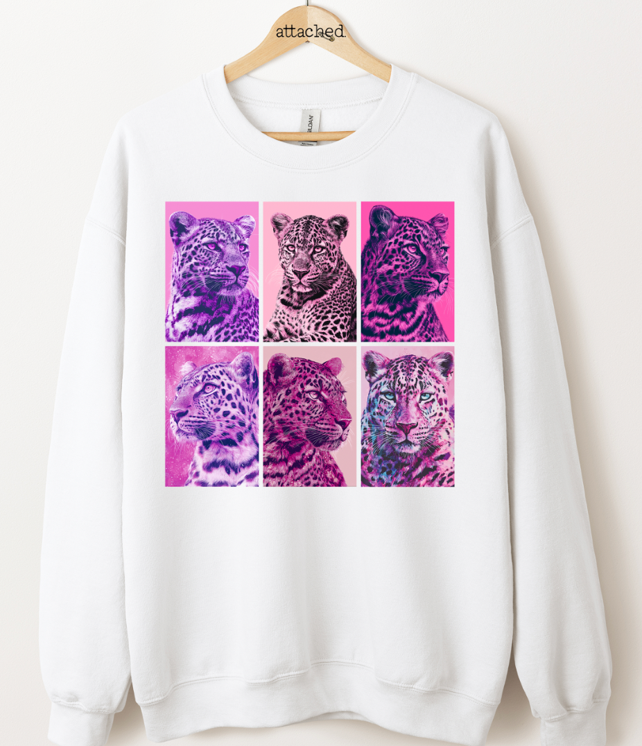 Pink Vibe Leopards Graphic Top