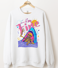 I'm Fine Skeleton Shark Graphic Top