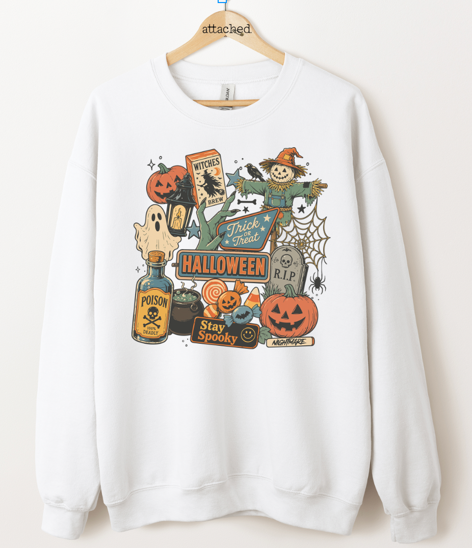 Halloween Collage Graphic Top