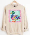 Colorful Patch Duck Graphic Top