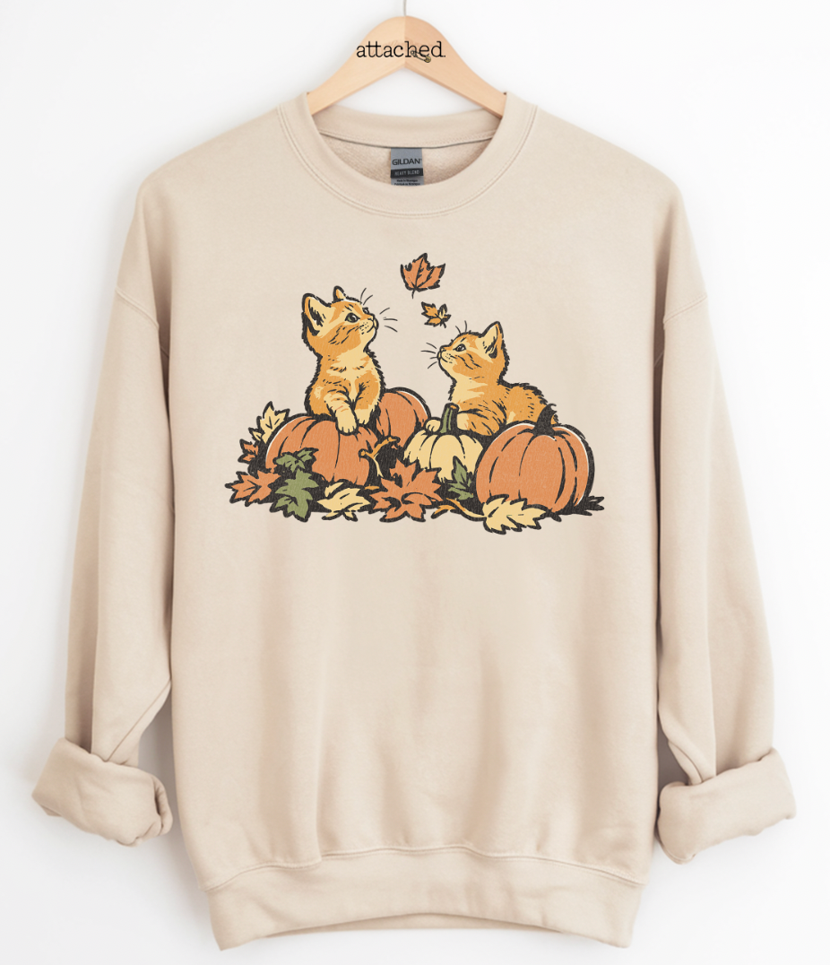 Fall Cats Graphic Top