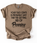 Pennies Graphic Top