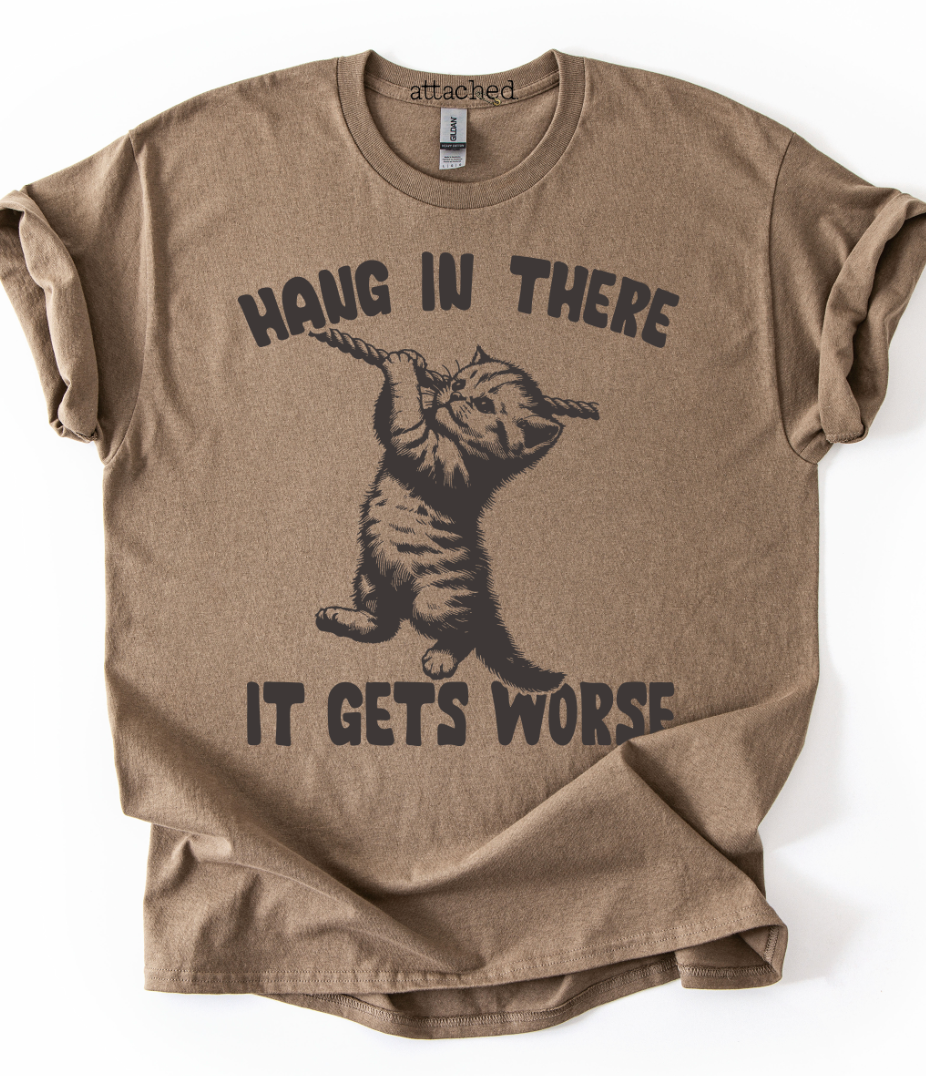 Hang In There Cat Graphic Top
