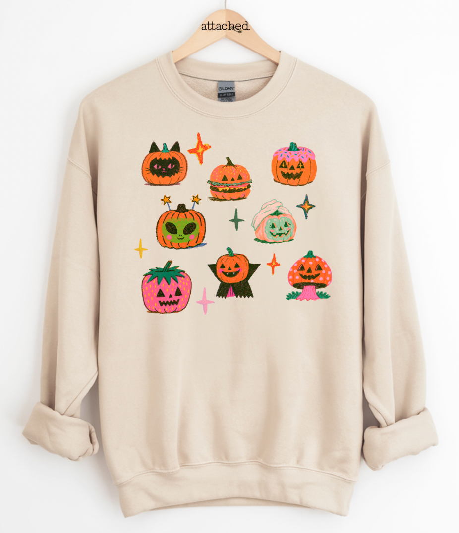 Pumpkin Doodles Graphic Top