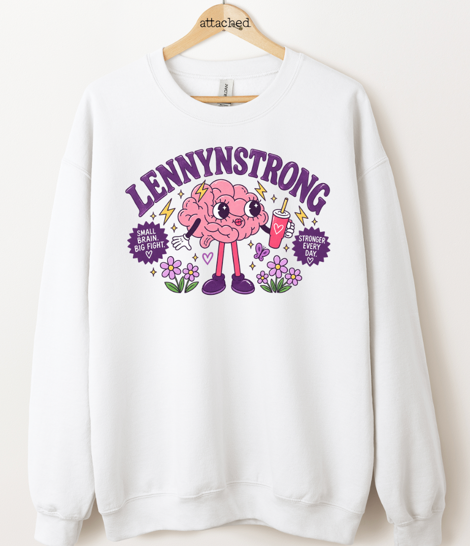 Small Brain Big Fight Lennyn Strong Graphic Top