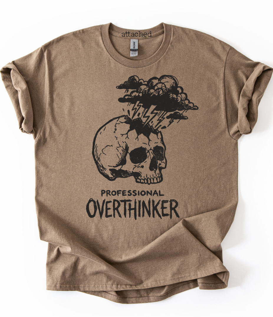 Skull Professional Overthinker Graphic Top