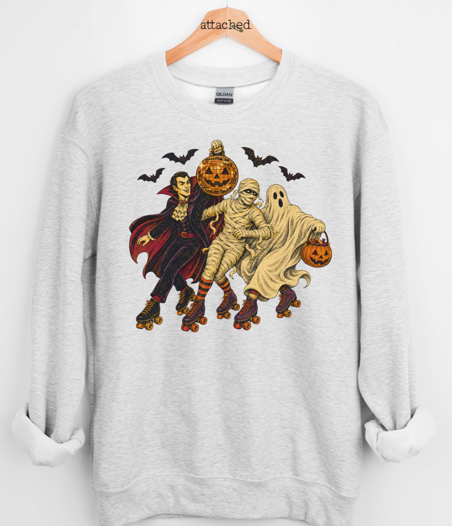 Roller Skating Halloween Graphic Top