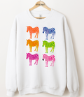 Colorblock Zebras Graphic Top