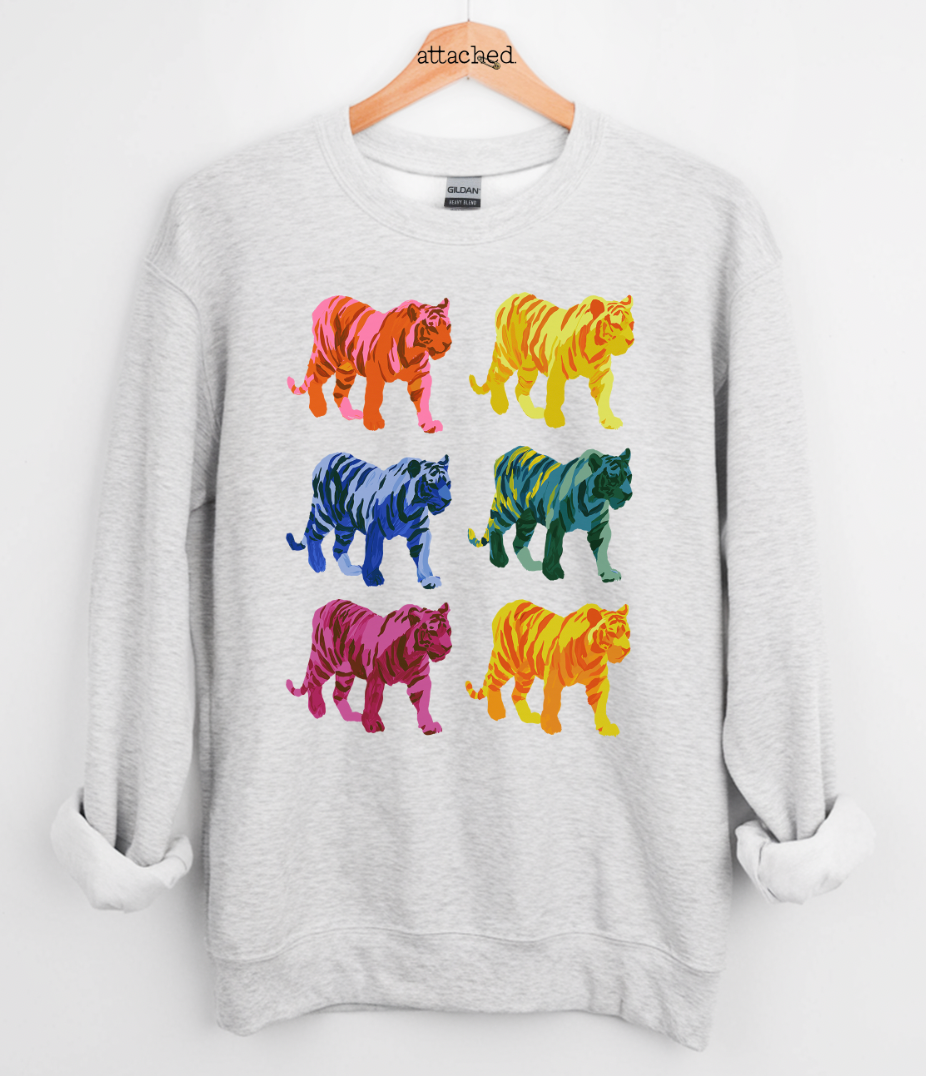 Colorblock Tigers Graphic Top