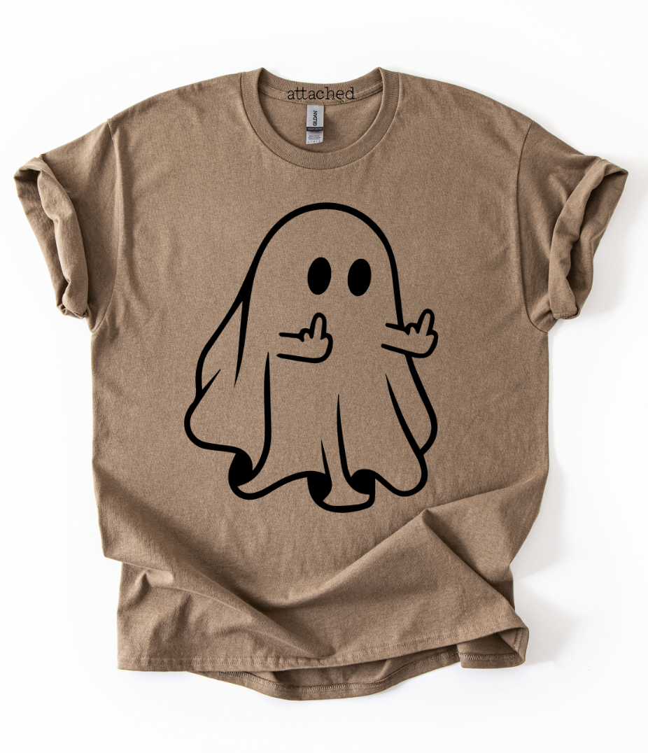 Middle Finger Ghost Graphic Top