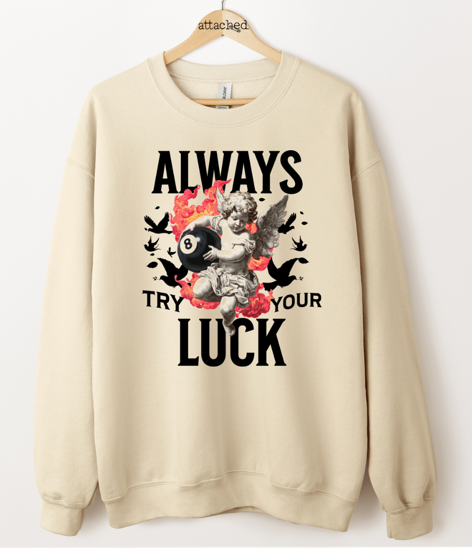 Always Try Your Luck Cherub Graphic Top