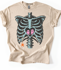 NOW OR NEVER Ribcage Ghosts Graphic Top