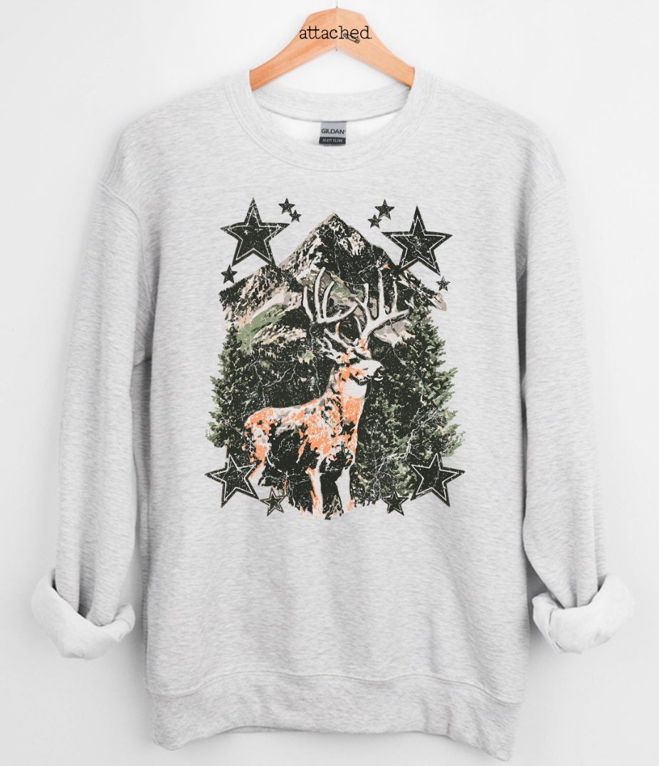Vintage Mountain Deer Graphic Top