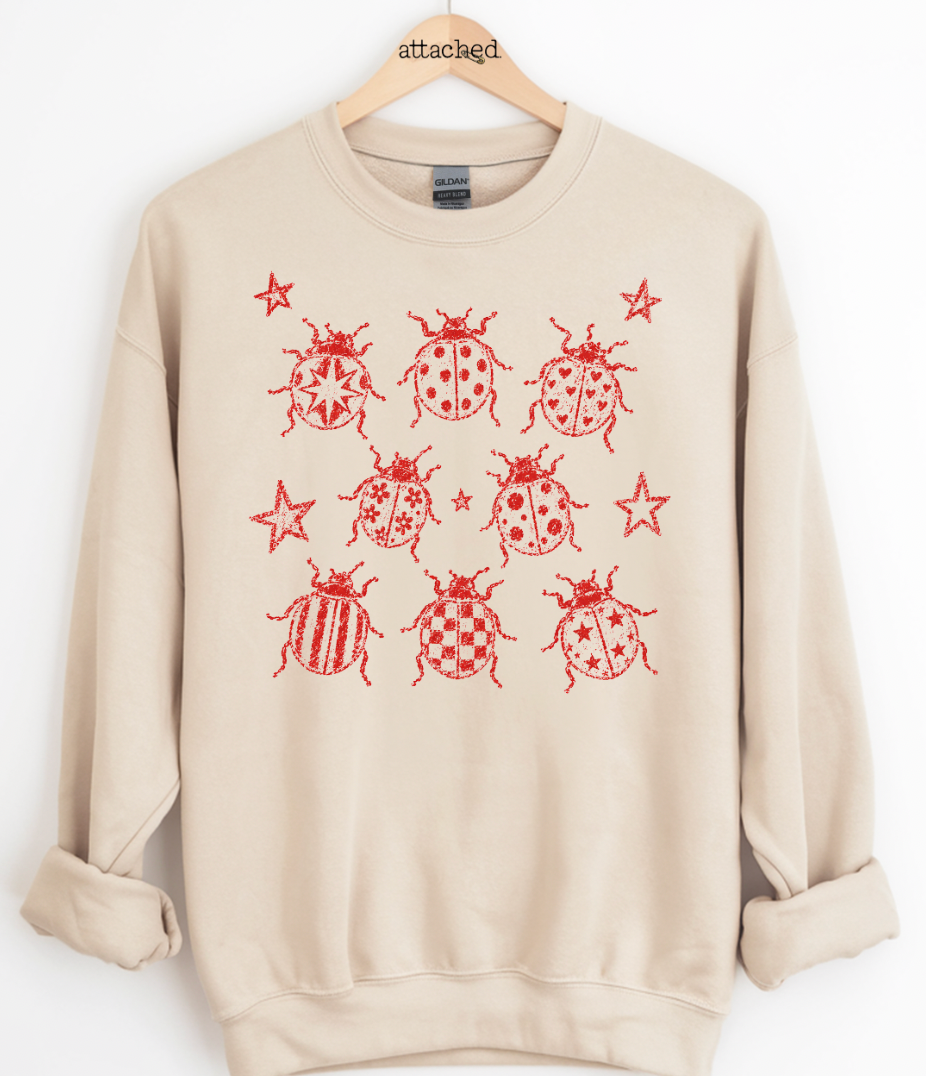 Trendy Lady Bugs Graphic Top
