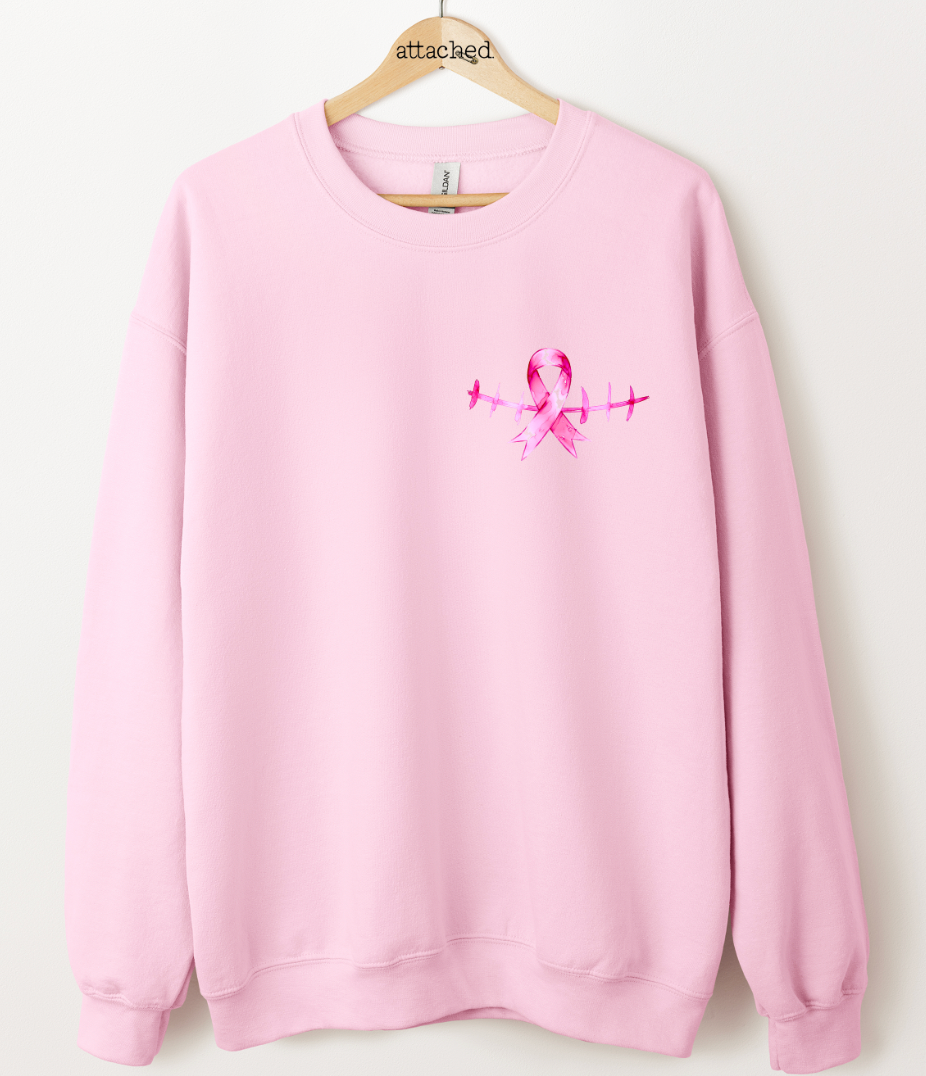 Left Breast Cancer Awareness Graphic Top