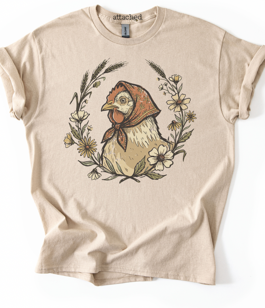 NOW OR NEVER Vintage Chicken Graphic Top
