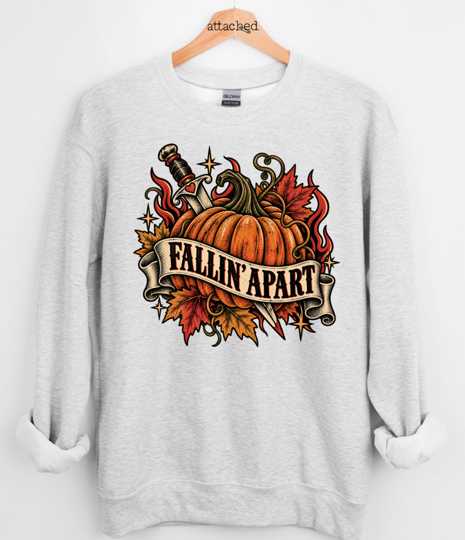 Fallin' Apart Fall Skull Graphic Top