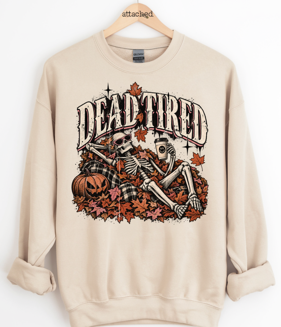 Dead Tired Skeleton Graphic Top