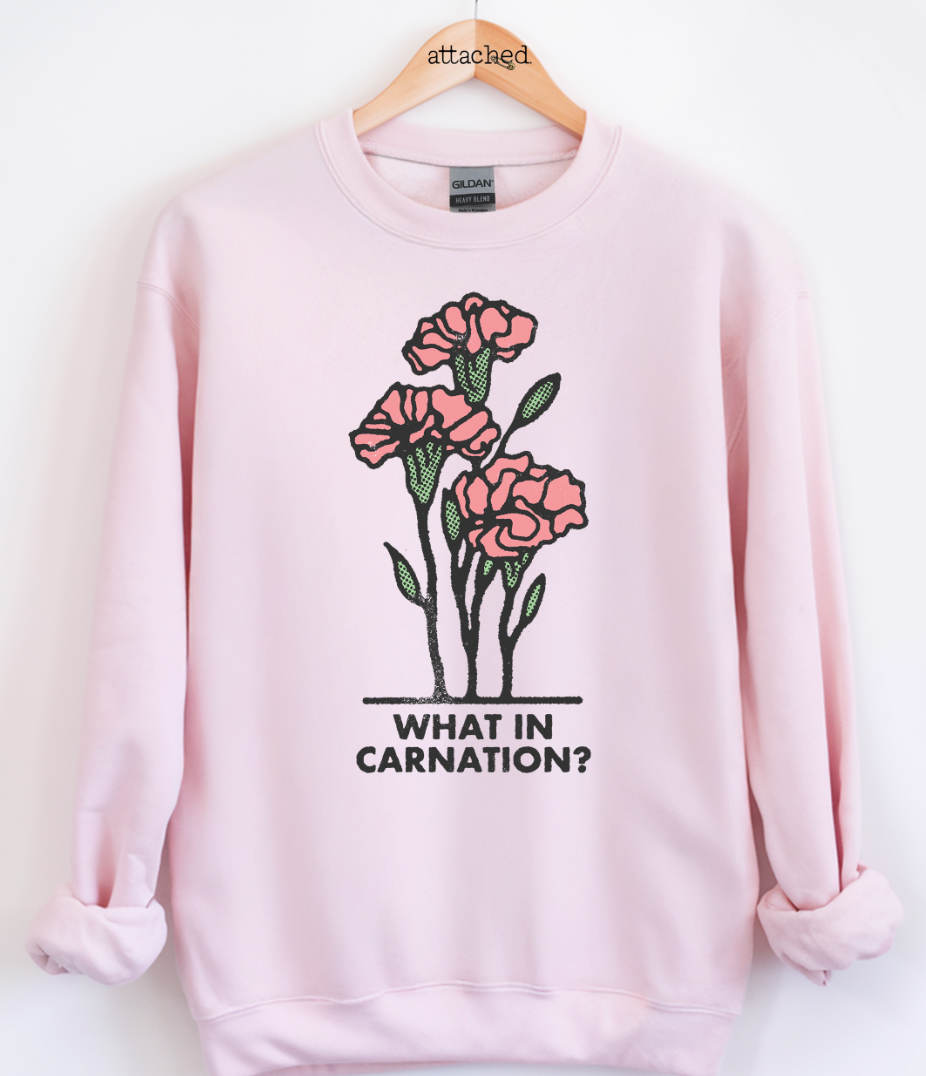 What In Carnation Graphic Top