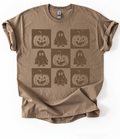 Checkered Halloween Color On Color Graphic Top