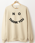 No Thank You Smile Graphic Top