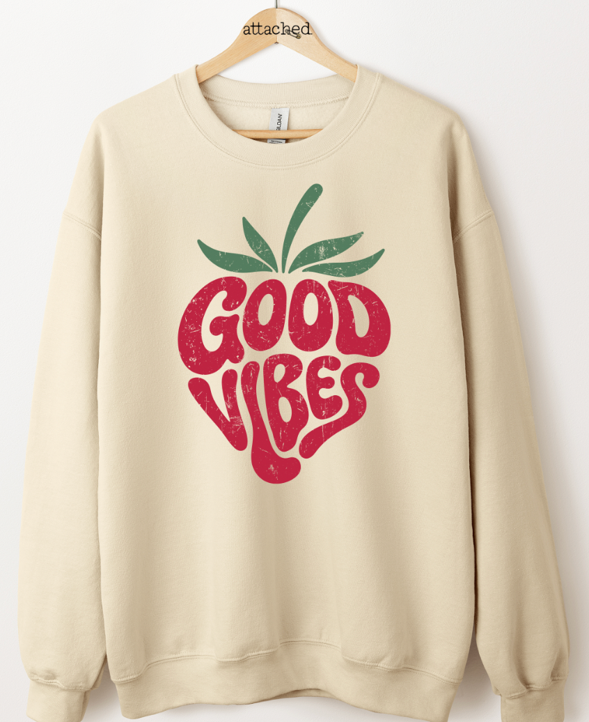 Good Vibes Strawberry Graphic Top