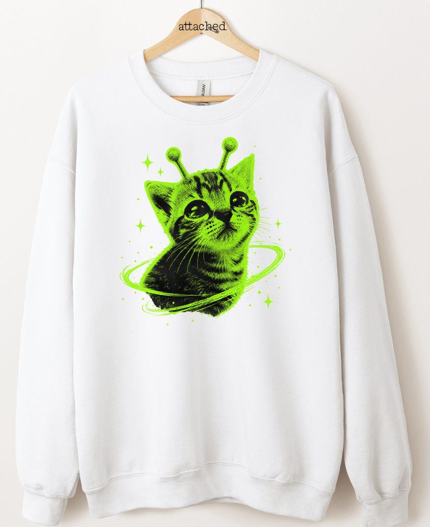 Alien Cat Graphic Top
