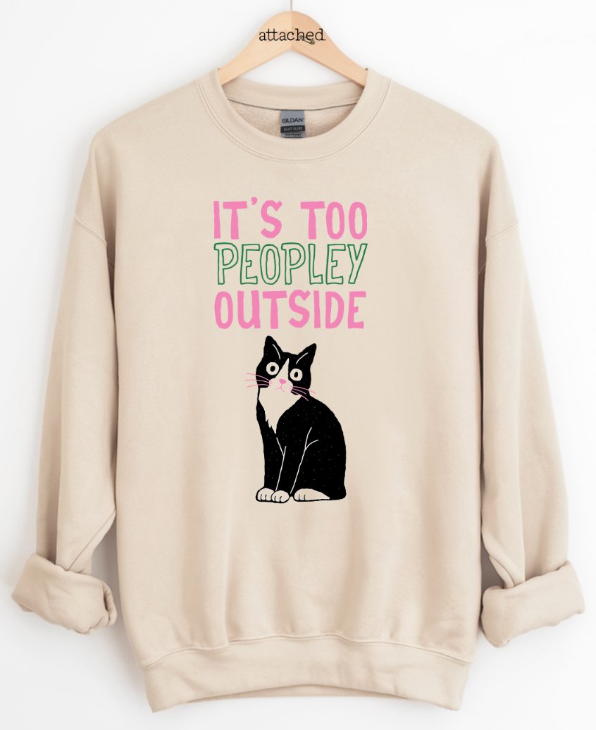 Too Peopley Cat Graphic Top