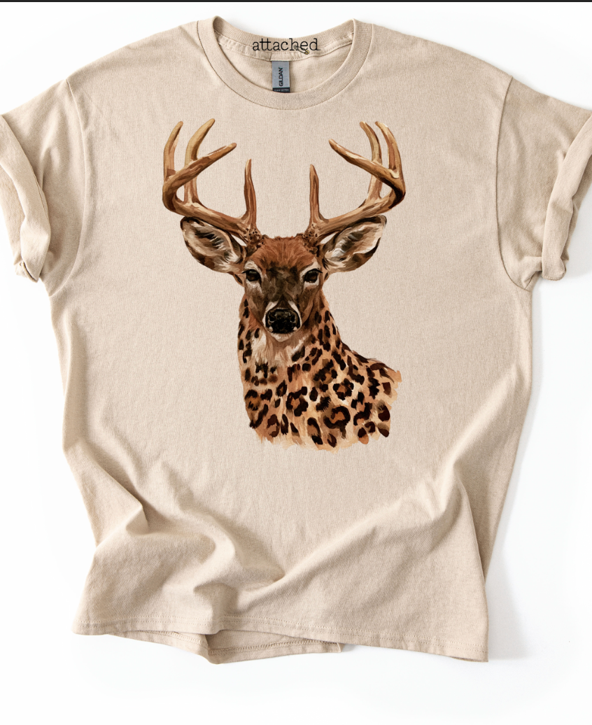 Yallternative Leopard Deer Graphic Top