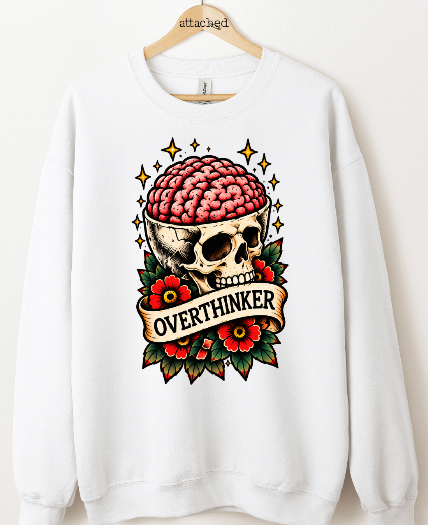 Skull Overthinker Traditional Graphic Top