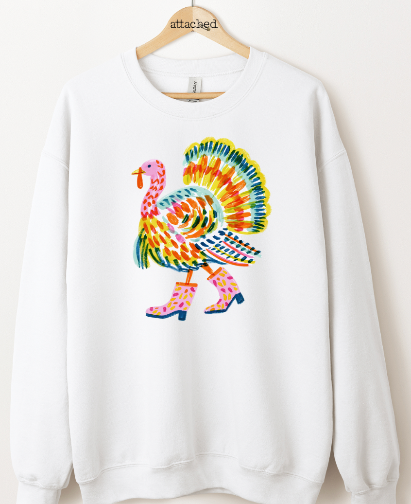 Colorful Turkey Graphic Top