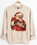 Vintage Santa Cats Graphic Top