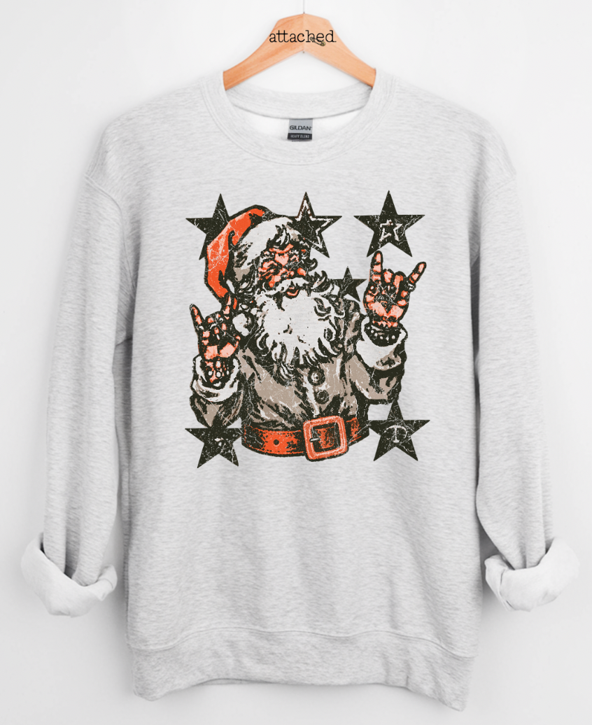 Rocker Santa Graphic Top