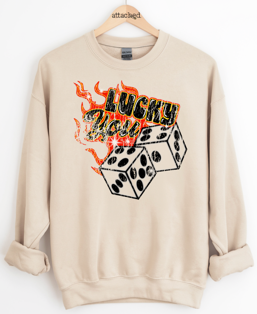 Edgy Lucky You Graphic Top