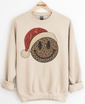 Leopard Santa Smiley Graphic Top